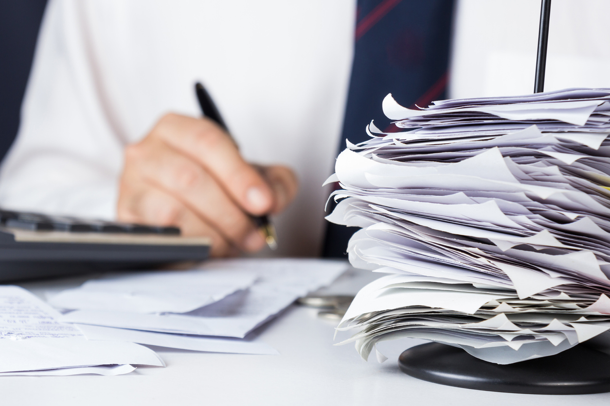 Stack of bills Payment of Bills